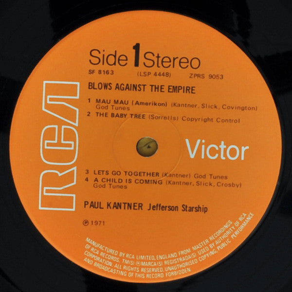 Paul Kantner / Jefferson Starship : Blows Against The Empire (LP,Album)