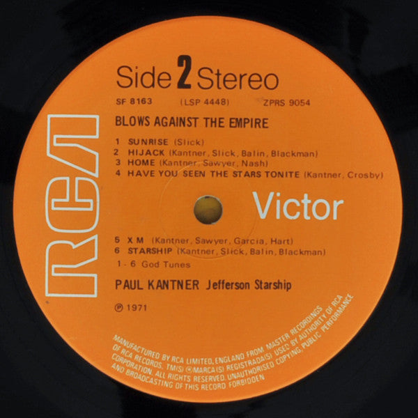 Paul Kantner / Jefferson Starship : Blows Against The Empire (LP,Album)