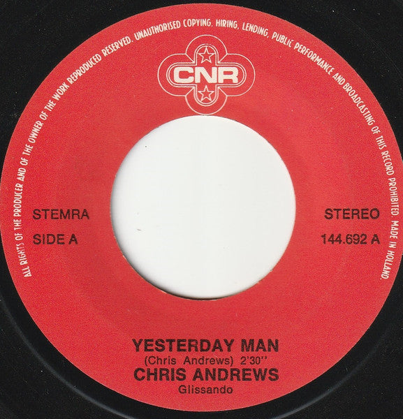 Chris Andrews (3) : Yesterday Man (7",45 RPM,Single)