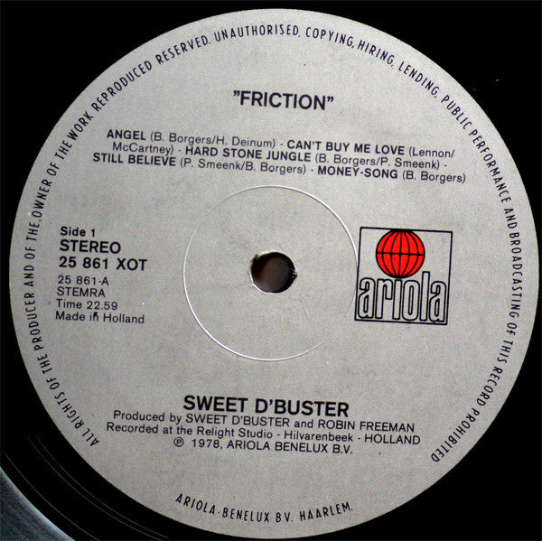 Sweet d'Buster : Friction (LP,Album)
