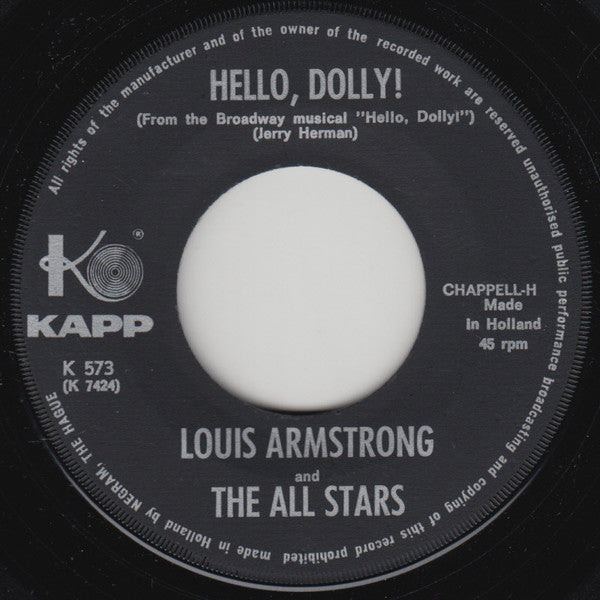 Louis Armstrong : Hello, Dolly! (7",45 RPM,Single)