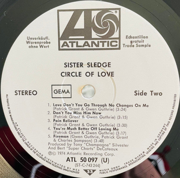 Sister Sledge : Circle Of Love (LP,Album,Promo)