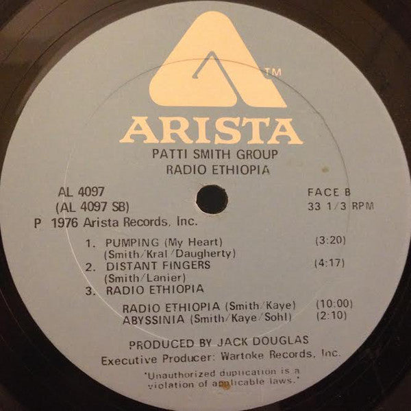 Patti Smith Group : Radio Ethiopia (LP,Album)