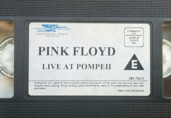 Pink Floyd : Live At Pompeii (Full Length Version Contains Extra Footage) (Reissue,PAL)