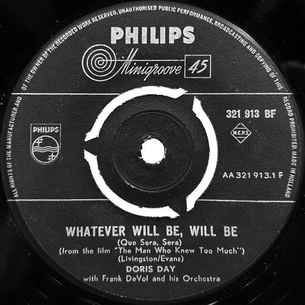 Doris Day : Whatever Will Be, Will Be / You Made Me Love You (7",45 RPM,Mono)