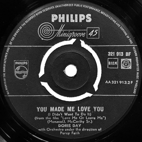 Doris Day : Whatever Will Be, Will Be / You Made Me Love You (7",45 RPM,Mono)