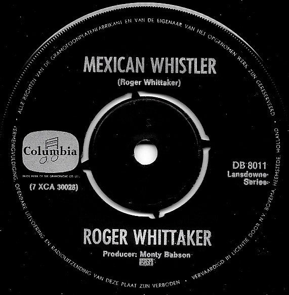Roger Whittaker : Mexican Whistler (7",Single,45 RPM)