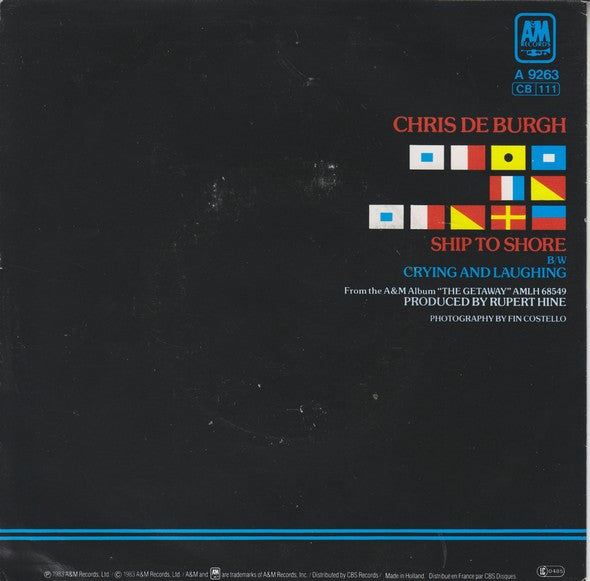 Chris De Burgh : Ship To Shore (7",Single,45 RPM)