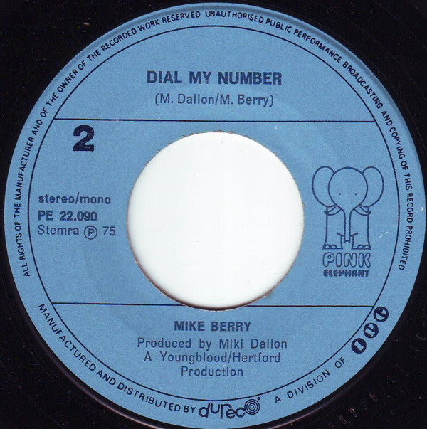 Mike Berry : Tribute To Buddy Holly (7",45 RPM,Single)