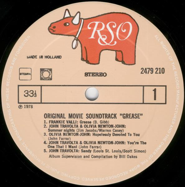 Various : Grease (The Original Soundtrack From The Motion Picture) (LP,Album)