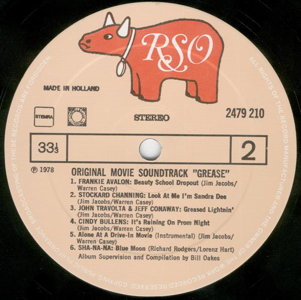 Various : Grease (The Original Soundtrack From The Motion Picture) (LP,Album)