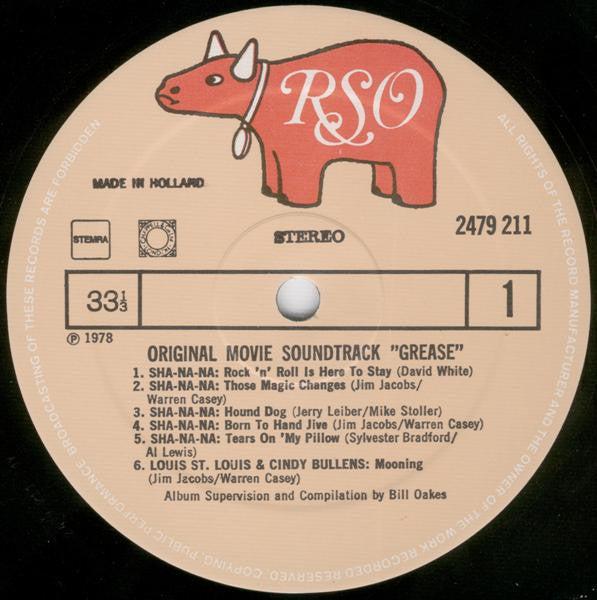 Various : Grease (The Original Soundtrack From The Motion Picture) (LP,Album)