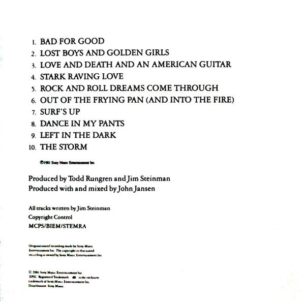 Jim Steinman : Bad For Good (Album,Reissue)