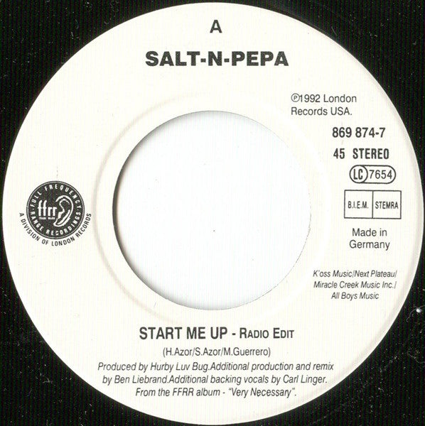 Salt 'N' Pepa : Start Me Up (7",45 RPM,Single)