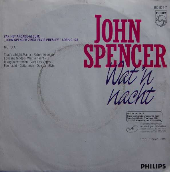 John Spencer : Wat 'n Nacht (7",Single)