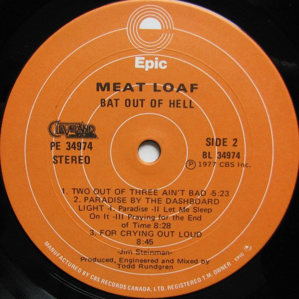 Meat Loaf : Bat Out Of Hell (LP,Album,Stereo)
