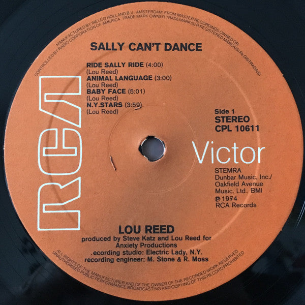 Lou Reed : Sally Can't Dance (LP,Album,Stereo)