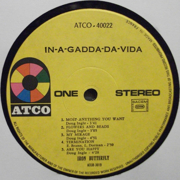 Iron Butterfly : In-A-Gadda-Da-Vida (LP,Album,Reissue,Stereo)