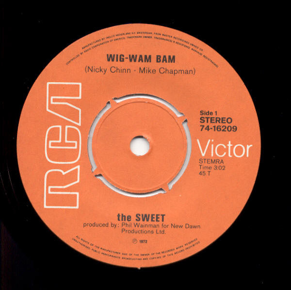 Sweet, The : Wig-Wam Bam (7",45 RPM,Single,Stereo)