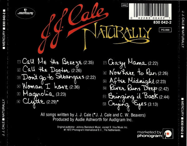 J.J. Cale : Naturally (Album,Reissue)