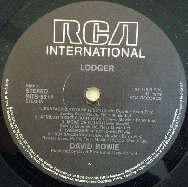 David Bowie : Lodger (LP,Album,Reissue)