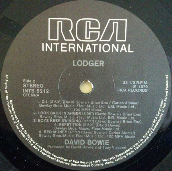David Bowie : Lodger (LP,Album,Reissue)