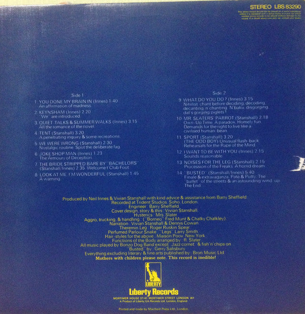 Bonzo Dog Doo-Dah Band : Keynsham (LP,Album)