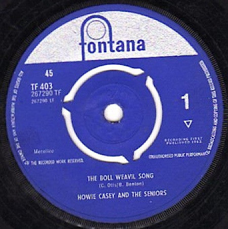 Howie Casey & The Seniors : The Boll Weavil Song (7",45 RPM,Single)
