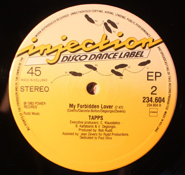 Tapps : My Forbidden Lover (12",45 RPM,EP,Stereo)