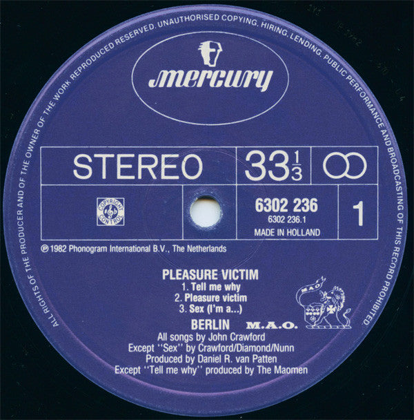 Berlin : Pleasure Victim (LP,Album)