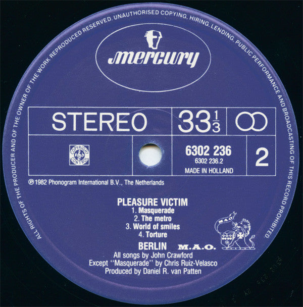 Berlin : Pleasure Victim (LP,Album)