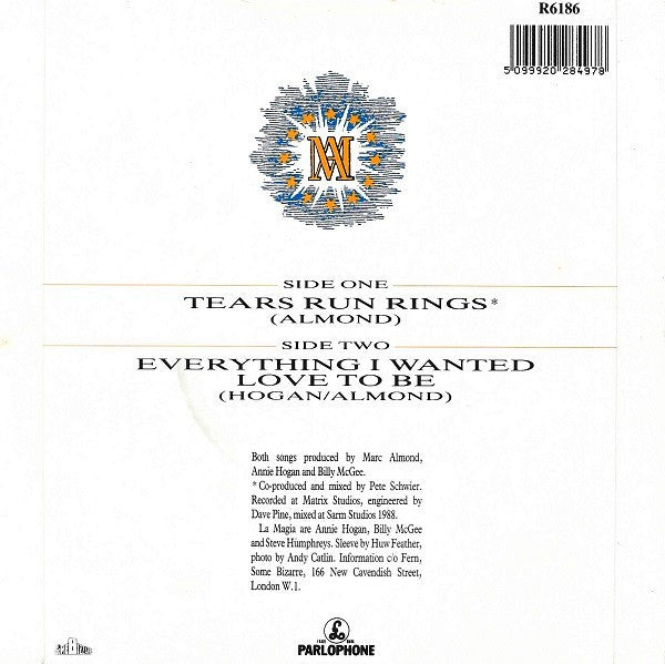 Marc Almond : Tears Run Rings (7",45 RPM,Single,Stereo)