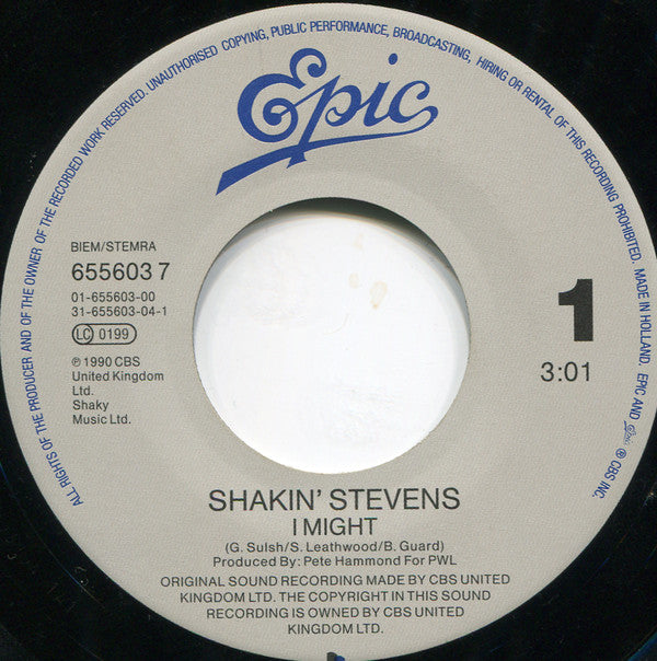 Shakin' Stevens : I Might (7",Single,45 RPM)