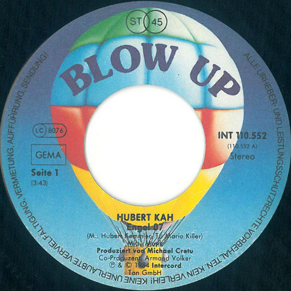 Hubert Kah : Engel 07 (7",45 RPM,Single,Stereo)