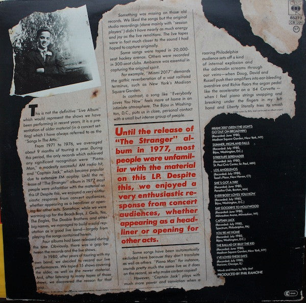 Billy Joel : Songs In The Attic (LP,Album)