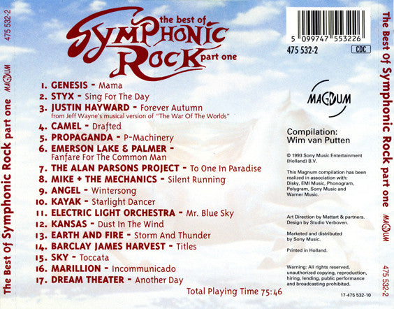 Various : The Best Of Symphonic Rock Part One (Compilation)