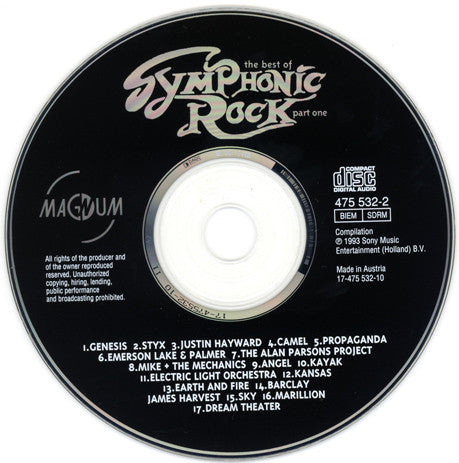 Various : The Best Of Symphonic Rock Part One (Compilation)