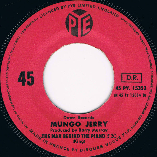 Mungo Jerry : Baby Jump (7",45 RPM,Single,Stereo)