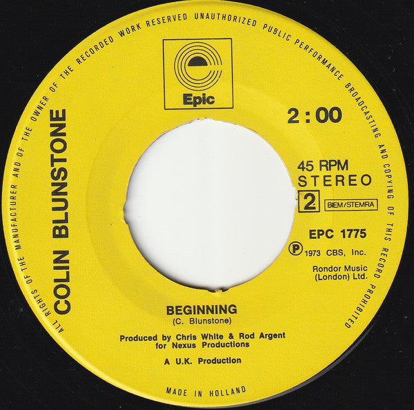 Colin Blunstone : Wonderful (7",Single,45 RPM)