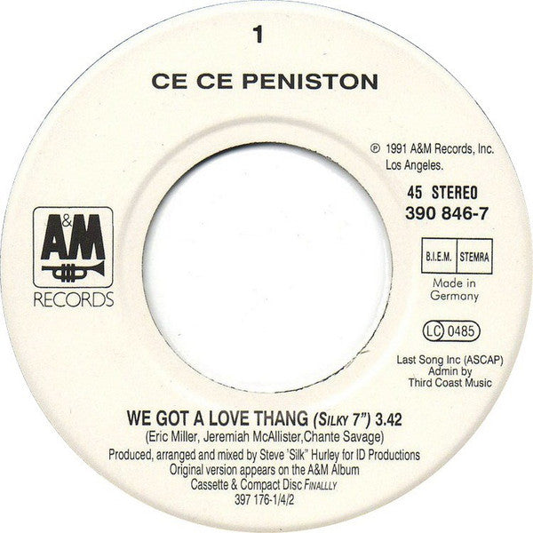 Ce Ce Peniston : We Got A Love Thang (7",45 RPM,Single)