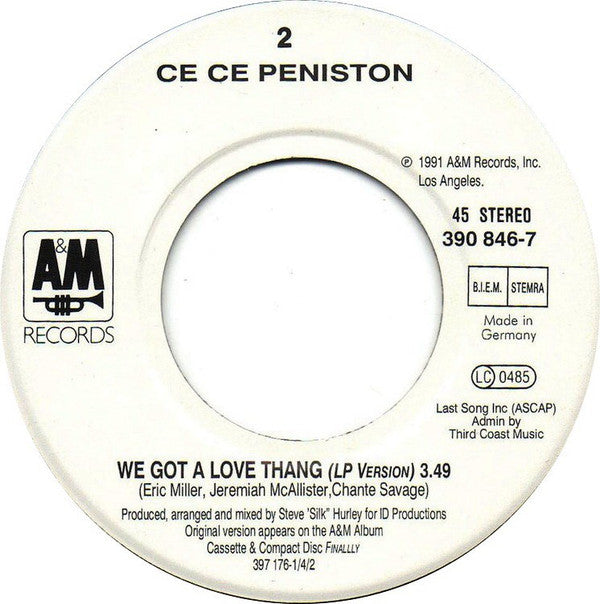 Ce Ce Peniston : We Got A Love Thang (7",45 RPM,Single)