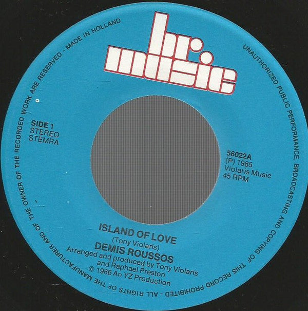 Demis Roussos : Island Of Love (7",45 RPM)