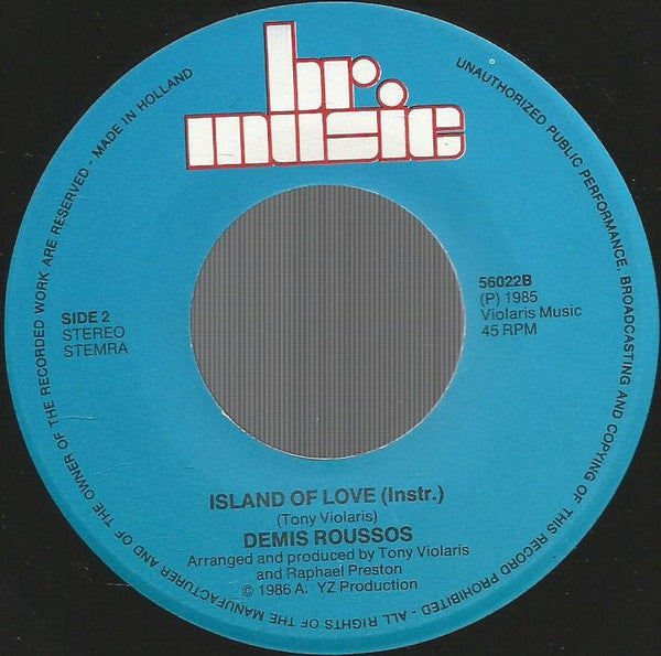 Demis Roussos : Island Of Love (7",45 RPM)