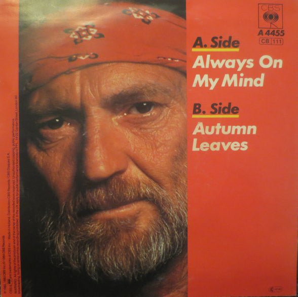 Willie Nelson : Always On My Mind (7",45 RPM)