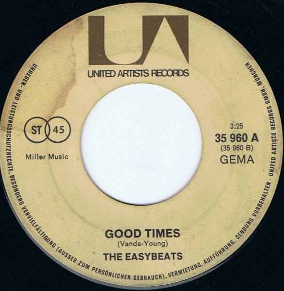 Easybeats, The : Friday On My Mind / Good Times (7",Single,45 RPM,Reissue)