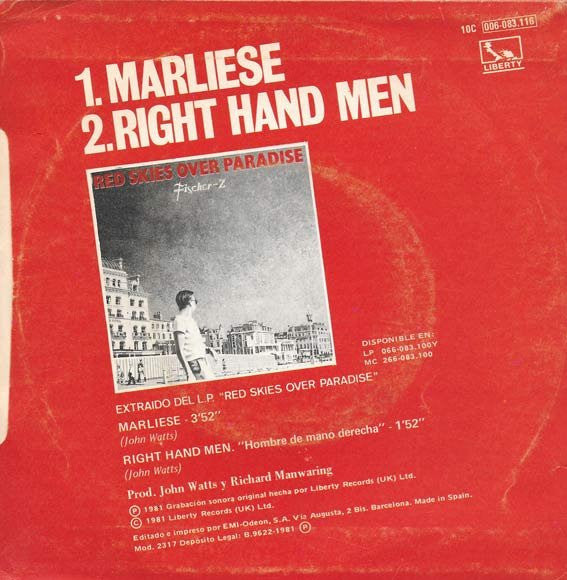 Fischer-Z : Marliese (7",Single,45 RPM)