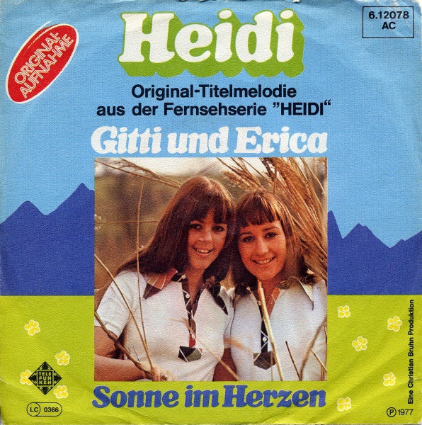 Gitti & Erika : Heidi (7",45 RPM,Single,Stereo)
