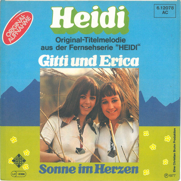 Gitti & Erika : Heidi (7",45 RPM,Single,Stereo)