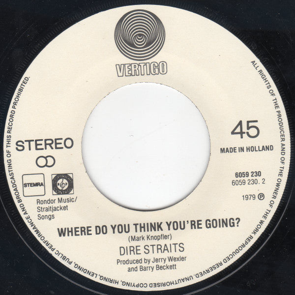 Dire Straits : Lady Writer (7",45 RPM,Single,Stereo)