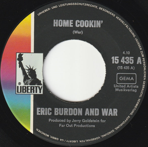 Eric Burdon & War : Home Cookin' / Jimbo (7",45 RPM,Single)